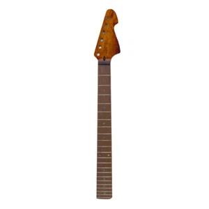 22 fret Flame Maple Guitar Neck 25.5 inch for Big F head style Pearl Dots inlay - Picture 1 of 5