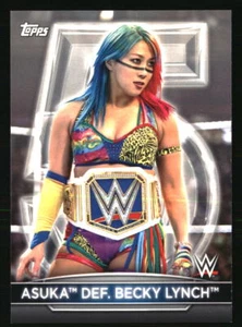 Asuka def. Becky Lynch 2021 Topps WWE Women's Division #SC-8 WRESTLING Card - Picture 1 of 2