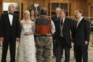 BOSTON LEGAL WEDDING DRESS FROM FINAL EPISODE SHIRLEY SCHMIDT AND CARL SACK - Picture 1 of 4