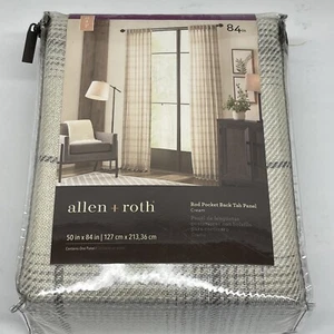 allen + roth 84-in Cream Light Filtering Back Tab Single Curtain Panel 3 Colors - Picture 1 of 4