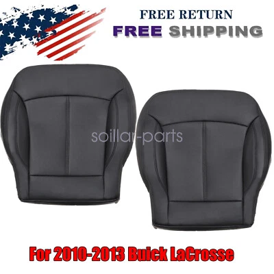 New For 2010-2013 Buick LaCrosse Front Side Perforated Bottom Seat Cover Black - Imagem 1 de 4