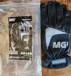 Stauffer MG1 Mechanikerhandschuh mit Netzrücken und reflektierendem Aufnäher schwarze Handschuhe - Bild 1 von 6