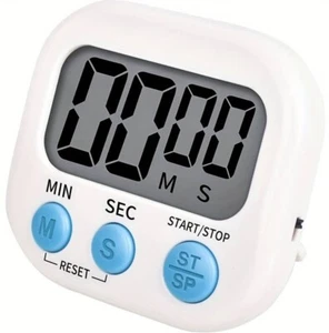 small digital kitchen timer magnetic back countdown Alarm reminder Timer white - Picture 1 of 1