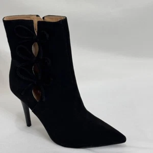 Journee Collection DEANDRA spitz zulaufender Reißverschluss hoher Absatz Stiefeletten schwarz Größe 9,5 - Bild 1 von 7