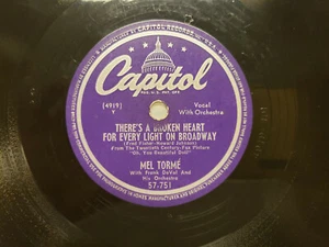 Record 78RPM There's a Broken Heart for Every Light On Broadway-Mel Torme (R160) - Bild 1 von 4