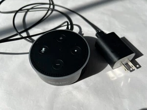 Amazon Alexa Echo Dot 2nd Generation-Smart speaker with Alexa-Black-with charger - Picture 1 of 8
