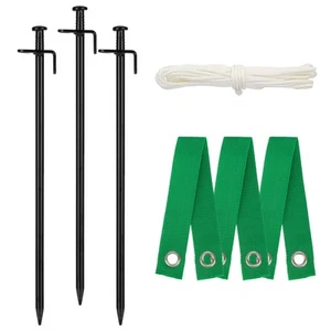 12" Tree Stake Kit Heavy Duty, 3 Pcs Steel Tree Stakes and Supports for Young... - Picture 1 of 7