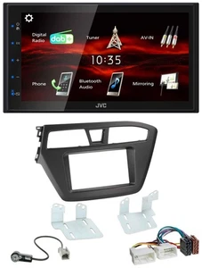 JVC USB Bluetooth MP3 DAB 2DIN Autoradio für Hyundai i20 (2014-2020) - Bild 1 von 8