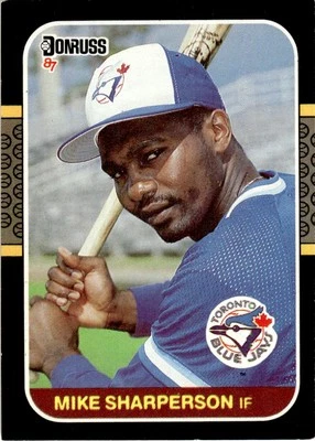 1987 Donruss Mike Sharperson Rookie Toronto Blue Jays #565 - Image 1 of 2