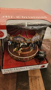 Mr Christmas Triple Decker Animated  Carousel 25 Christmas Musical Carols.  - Picture 1 of 10