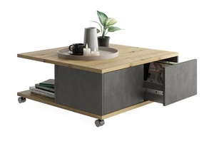 TWIN 1 Couchtisch auf Rollen von FMD Matera / Artisan Eiche - Bild 1 von 2