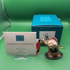 Disney WDCC Beauty And The Beast Cogsworth Figurine Just In Time NM in Box COA - Picture 1 of 6
