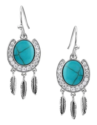 Brincos femininos Montana Silversmiths ferradura captura sorte ER5722 - Imagem 1 de 2