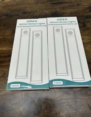 2 x lampes à détecteur de mouvement COZII 20 CM 34 LED lumière d'armoire rech... - Photo 1/2