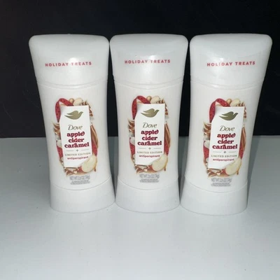 3 PACK-Dove APPLE CIDER CARAMEL Limited Holiday Treats Antiperspirant Deodorant - Image 1 of 4