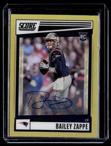 Bailey Zappe 2022 Panini Chronicles Score Premium Auto Gold /50 #SP-310 Patriots - Picture 1 of 2