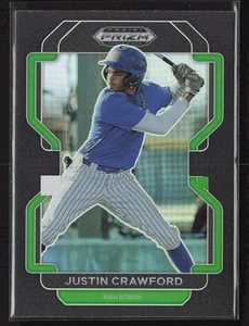 2022 Panini Prizm Draft Picks - Black - #PDP17 Justin Crawford - Picture 1 of 2