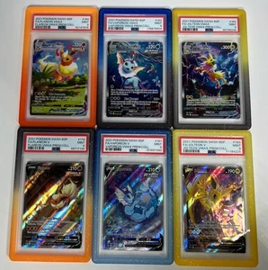 2021 POKEMON BLACK STAR PROMO FLAREON VAPOREON JOLTEON VMAX V - PSA 9 + Bumpers - Picture 1 of 14
