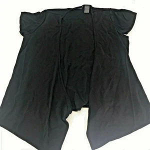 Cardigan copricostume da bagno donna Liz Clairborne aperto davanti manica corta nero taglia M - Foto 1 di 5