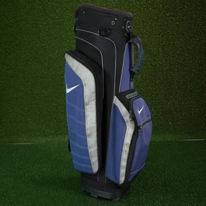 NIKE GOLF CART BAG 14-WAY DIVIDERS GOLF BAG, BLUE/BLACK/GRAY ~ WOW!! - Picture 1 of 14