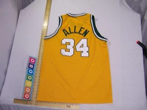 VTG Seattle Super Sonics Ray Allen #34 Nike Swingman Jersey XL +2L White Sewn on - Picture 1 of 7