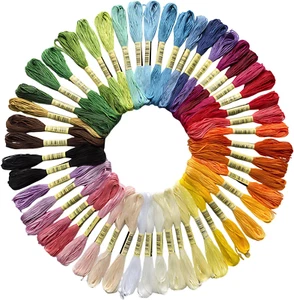Stickgarn 50 Farben, Stickgarn Set, Knüpfgarn, Embroidery Floss, Embroidery Thre - Bild 1 von 5