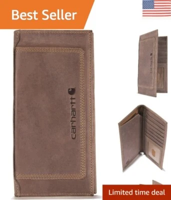 Stylish Brown Leather Rodeo Wallet for Men - Timeless Cowboy Elegance - Image 1 of 4