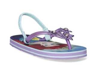 Disney Little Mermaid Toddler Girls' Flip-Flop Sling-Back Sandals, Size 9/10 - Picture 1 of 6