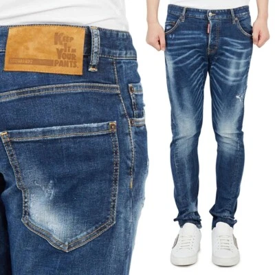 Jeans Dsquared2 / Jeans Slim Taper Sexy Twist 30W / 38W 46/54 BNWT RRP £485 - Imagen 1 de 4