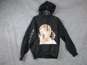 Acme De La Vie ADLV Sudadera con Capucha Hombres Talla 1 Grande Negro Cara de Bebé Bostezo Coreano Ropa de Calle - Imagen 1 de 14