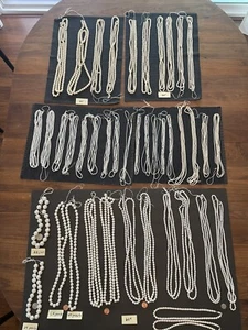 New Faux Pearl Strands Lot Jewelry Making Crafts - Made in Japan - Picture 1 of 7
