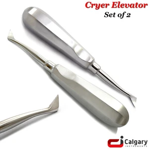 Set Of 2 Dental Elevator Cryer Left & Right Tooth Extracting Oral Surgery Tool - Picture 1 of 4