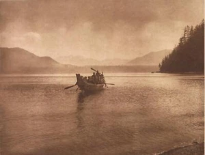 Edward Curtis A Chief's Party Qagyuhl 1914 17"x 22" Archival Art Print - Picture 1 of 1