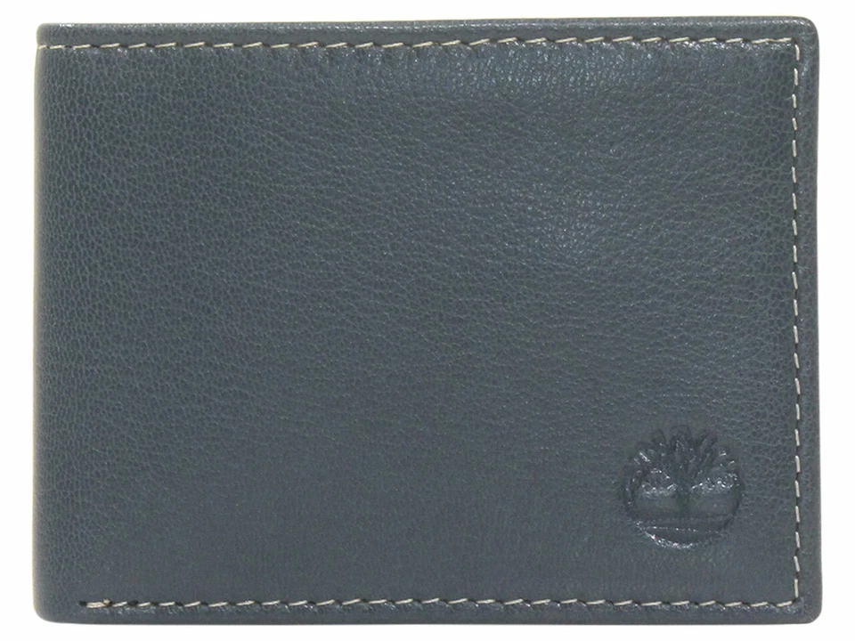 Timberland Mens Blix Slimfold Leather Billfold Wallet Navy