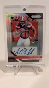 2018 Panini Prizm Rookie Autographs Silver Nick Chubb Rookie Auto NFL Browns 🔥 - Imagen 1 de 2