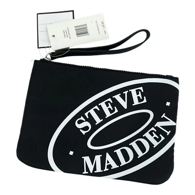 Bolsa de muñeca Steve Madden de nailon negra/blanca precio de venta sugerido por el fabricante 32,00 USD Foto 1 de 4