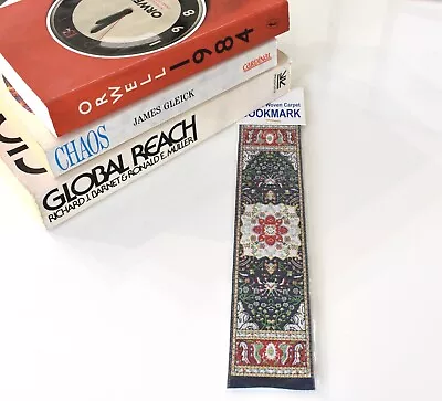 Fabric Book Mark Woven Turkish Rug Design Black Red Green Bookmarks • 6.50$