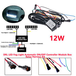 Universal LED Daytime Running Light Automatic ON/OFF Controller Module Box Relay