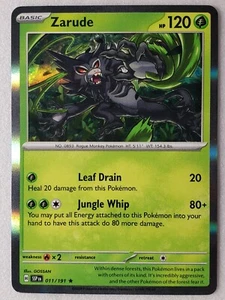 HOLO Zarude 011/191 NM B1G1F - Surging Sparks Pokemon Card $2 Combined Shipping - Picture 1 of 3