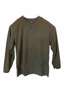 John Ashford Adventure Men Olive Green Long Sleeve Henley Shirt XXL Blokecore - Picture 1 of 8