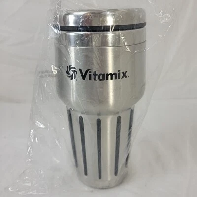 Vitamix Smoothie Cup Stainless Steel Tumbler Coffee Travel Mug Cup Container Lid - Image 1 of 4