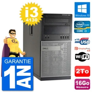 PC Tour Dell 7020 Intel Core i3-4130 RAM 16Go Disque Dur 2To Windows 10 Wifi - Imagen 1 de 3