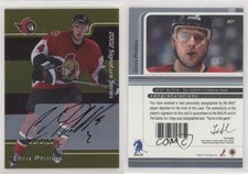 2001-02 ITG Be A Player Signature Series Gold Auto Chris Phillips #007 Auto