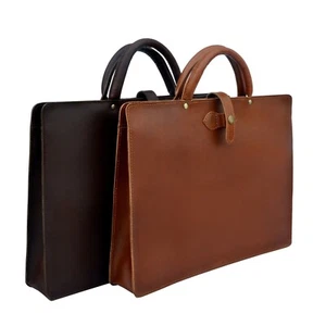 Resistance 16x12 Inches Unisex Leather Laptop Briefcase, MacBook Leather Bag - Picture 1 of 7
