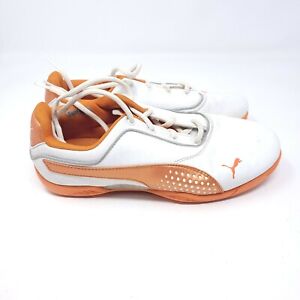 Puma Sport Lifestyle Mens Golf Shoes 18785302 White and Orange size 6