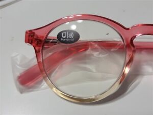 EyeKepper Sheer Red 1.5 Round Frame Anti Blue Light Reading Glasses 113240