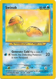 SWINUB 84/105 Neo Destiny Pokemon Card EX - Picture 1 of 2