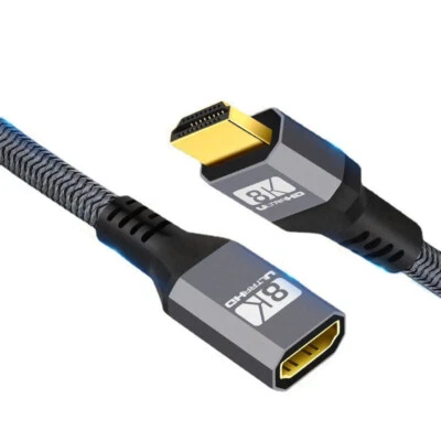 Extension Cable HDMI Male to Female Cord Projector 8K HD 1080P Extender Plug - Image 1 of 4