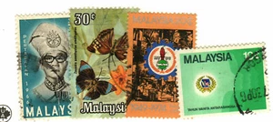Malaysia #34, 67, 128, 131 used butterflies - Picture 1 of 1