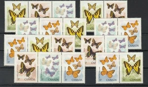 KANADA, 1988 Schmetterlinge 1090-93 in 2er und 3er Streifen **, (28118) - Bild 1 von 1